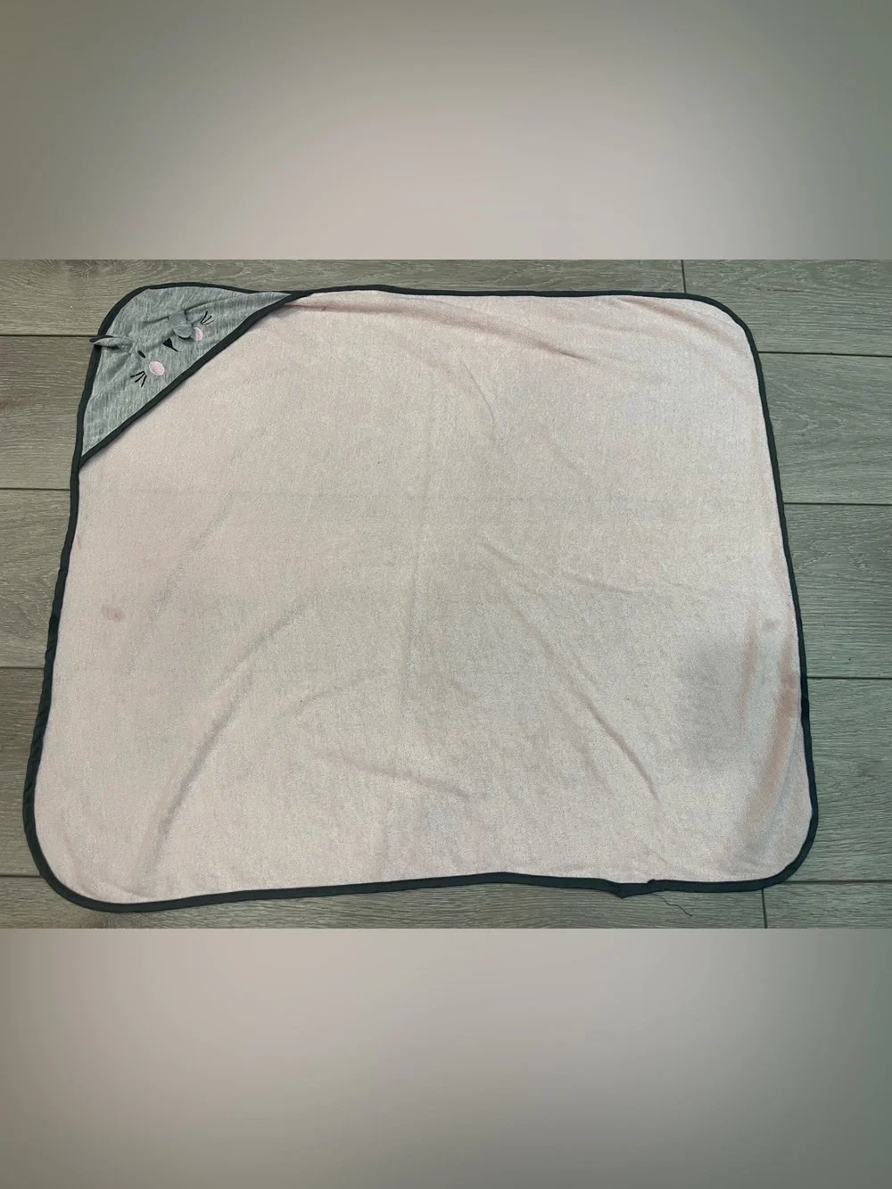 Baby Hooded Towel Trio - Pink, White & Gray